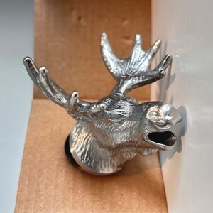 Menagerie Stainless Steel Wine Pourer Aerator Moose 3D In Vino Veritas Cabin New